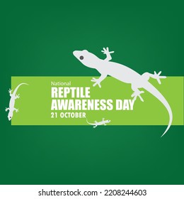 Vector illustration of National Reptile Awareness Day. Simple and elegant design