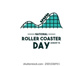 Vector Illustration of National Roller Coaster Day. August 16. Eps 10.