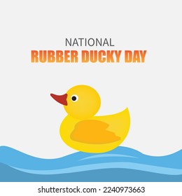 Vector Illustration of National Rubber Ducky Day. Simple and Elegant Design