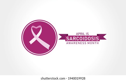 Vector Illustration of National Sarcoidosis Awareness Month observed in April every year