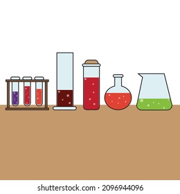 vector illustration of national science day or science lab design, great for illustration, flat design, true, mascot, study, biology