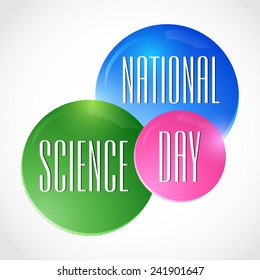 Vector illustration of National Science Day background.