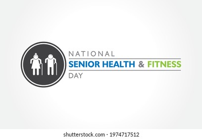 Vector Illustration of National Senior Health and Fitness day observed on last Wednesday in May.

