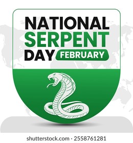 vector illustration for NATIONAL SERPENT DAY social media post background