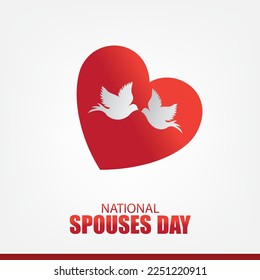 Vector Illustration of National Spouses Day. flat design. flyer design. flat illustration. simple and elegant design	