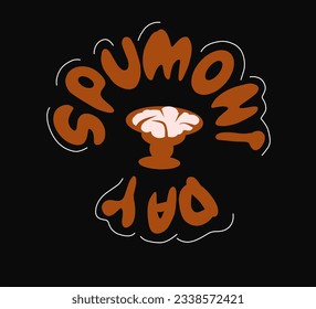 vector illustration of national Spumoni Day