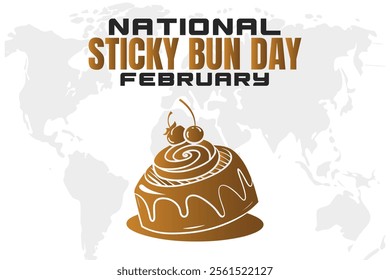 vector illustration for NATIONAL STICKY BUN DAY background