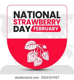 vector illustration for NATIONAL STRAWBERRY DAY social media post background