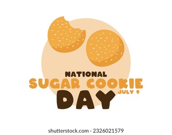 Ilustración vectorial del Día Nacional de la Cocina del Azúcar. 9 de julio. Eps 10.