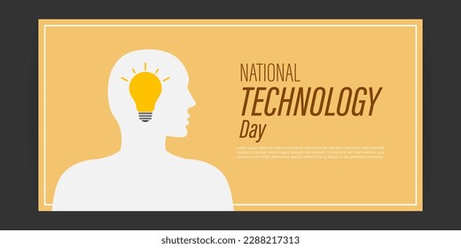 Vector illustration of National Technology Day in India 11 May, social media story feed mockup template
