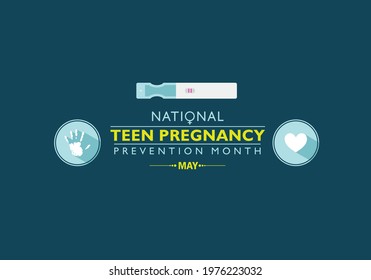 Vector Illustration of National Teen Pregnancy Prevention Month observed in May across United States of America.