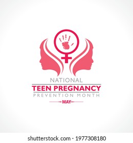 Vector Illustration of National Teen Pregnancy Prevention Month observed in May across United States of America.