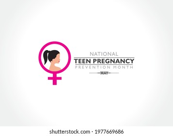 Vector Illustration of National Teen Pregnancy Prevention Month observed in May across United States of America.