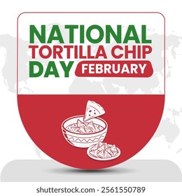 vector illustration for NATIONAL TORTILLA CHIP DAY social media post background