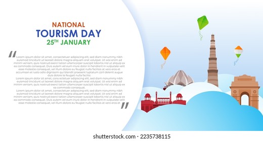 Vector illustration of National Tourism Day 25 January