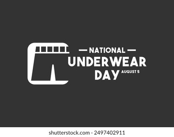 Vector Illustration of National Underwear Day. August 5. Flat design vector. Eps 10.