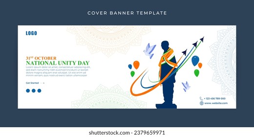 Vector illustration of National Unity Day of India social media feed template