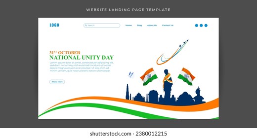 Vector illustration of National Unity Day of India social media feed template