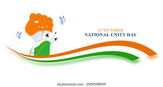 Vector illustration of National Unity Day of India social media feed template