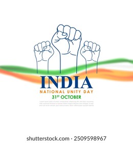 Vector illustration of National Unity Day of India social media feed template