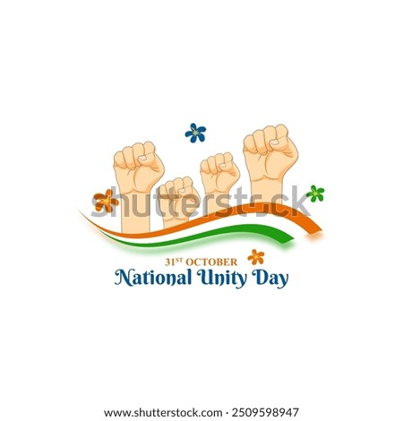 Vector illustration of National Unity Day of India social media feed template