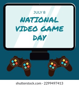 Vector Illustration for National Video Game Day