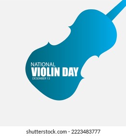 Vector Illustration of National Violin Day. Simple and Elegant Design