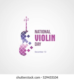 Vector Illustration National Violin Day.