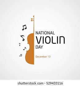 Vector Illustration National Violin Day.