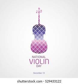 Vector Illustration National Violin Day.