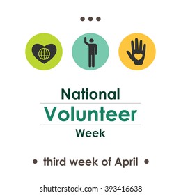 Vector Illustration / National Volunteer Week 