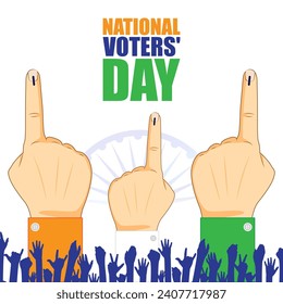 Vector illustration of National Voters Day social media feed template