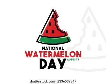 Vector Illustration of National Watermelon Day. August 3. Poster, banner, card, background. Eps 10.