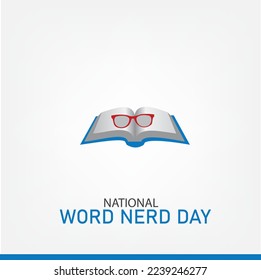 Ilustración vectorial del Día Nacional del Nerd. Diseño sencillo y elegante