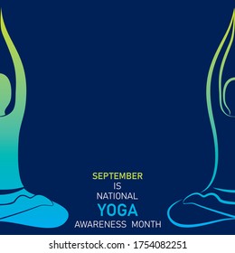 Vector illustration of National Yoga Awareness month observed in  September every year
