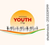 Vector illustration of National Youth Day social media template