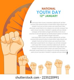 vector illustration for national youth day