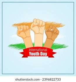 Vector illustration of National Youth Day social media feed template
