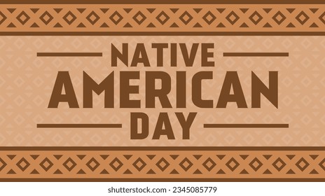 vector illustration of native american day