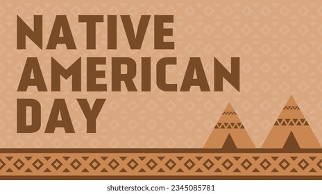 vector illustration of native american day
