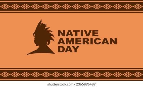 Ilustración vectorial del Día de los Nativos Americanos celebrado cada año el 9 de octubre