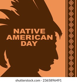 Ilustración vectorial del Día de los Nativos Americanos celebrado cada año el 9 de octubre