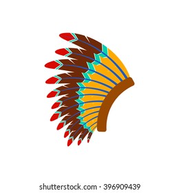 Ilustración vectorial con dirección de América nativa. Icono de vector plano. 