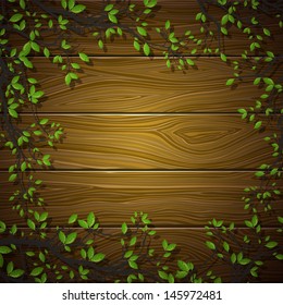 Vector Illustration of a Natural Background with Branches