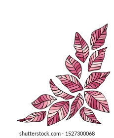 Vector illustration Natural background with colorful leaves. Decoration of leaves