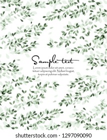 Vector illustration Natural background with green leaves