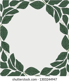 Vector illustration Natural background with green leaves. Fresh green leaves