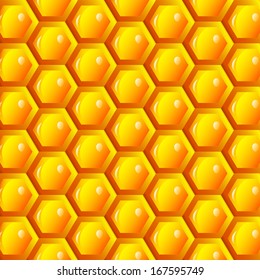 Vector Illustration of a Natural Background with Honeycombs. Eps 10