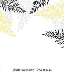 Vector illustration Natural background with leaves. Fresh leaves