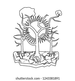 Vector illustration of natural and disaster icon. Collection of natural and risk stock vector illustration.